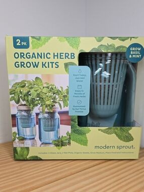 Modern Sprout Organic Herb Grow Kits - Mint And Basil New